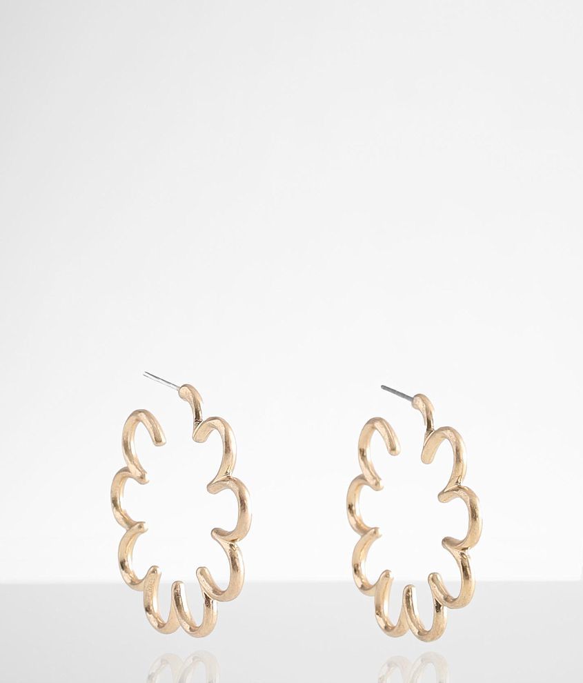 boutique by BKE Flower Cut-Out Earring front view
