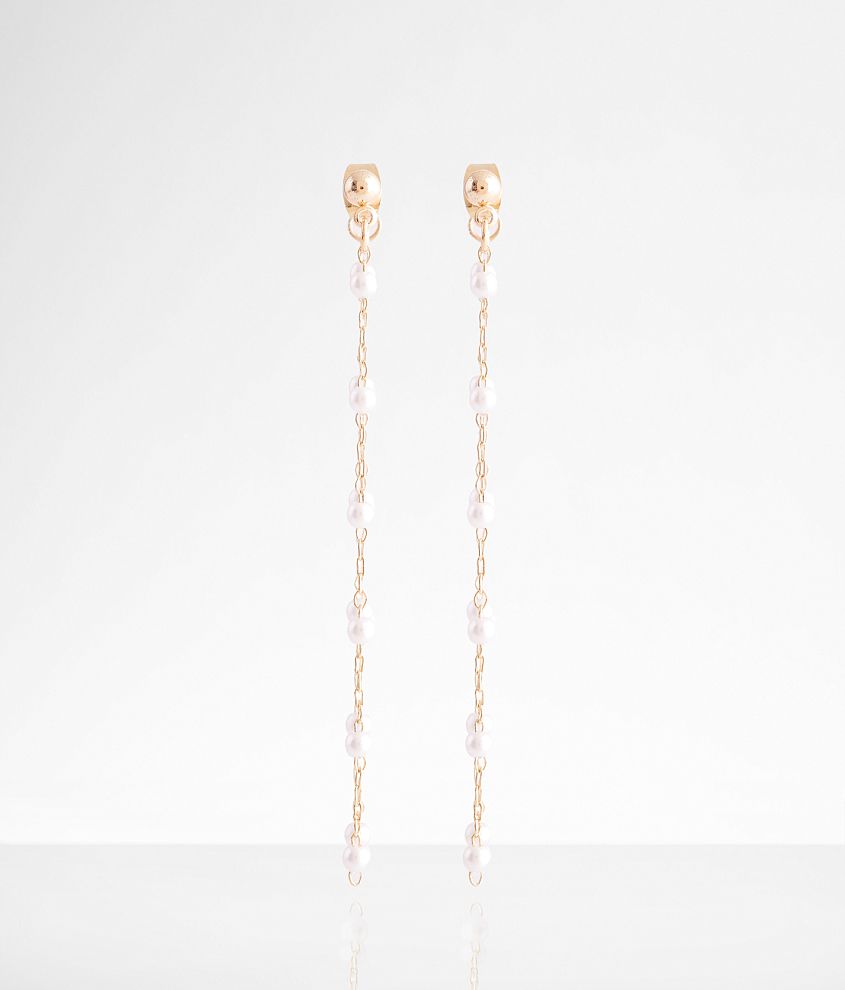 boutique by BKE Faux Pearl Fringe Earring front view