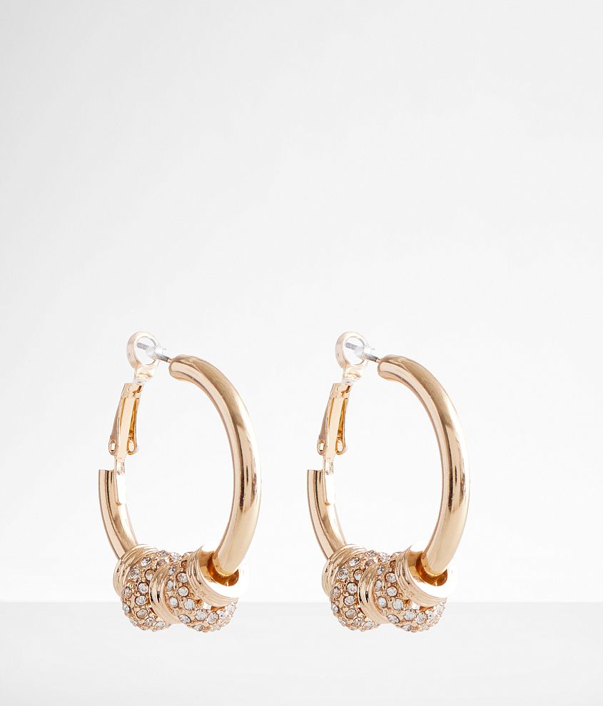 boutique by BKE Glitz Hoop Earring front view