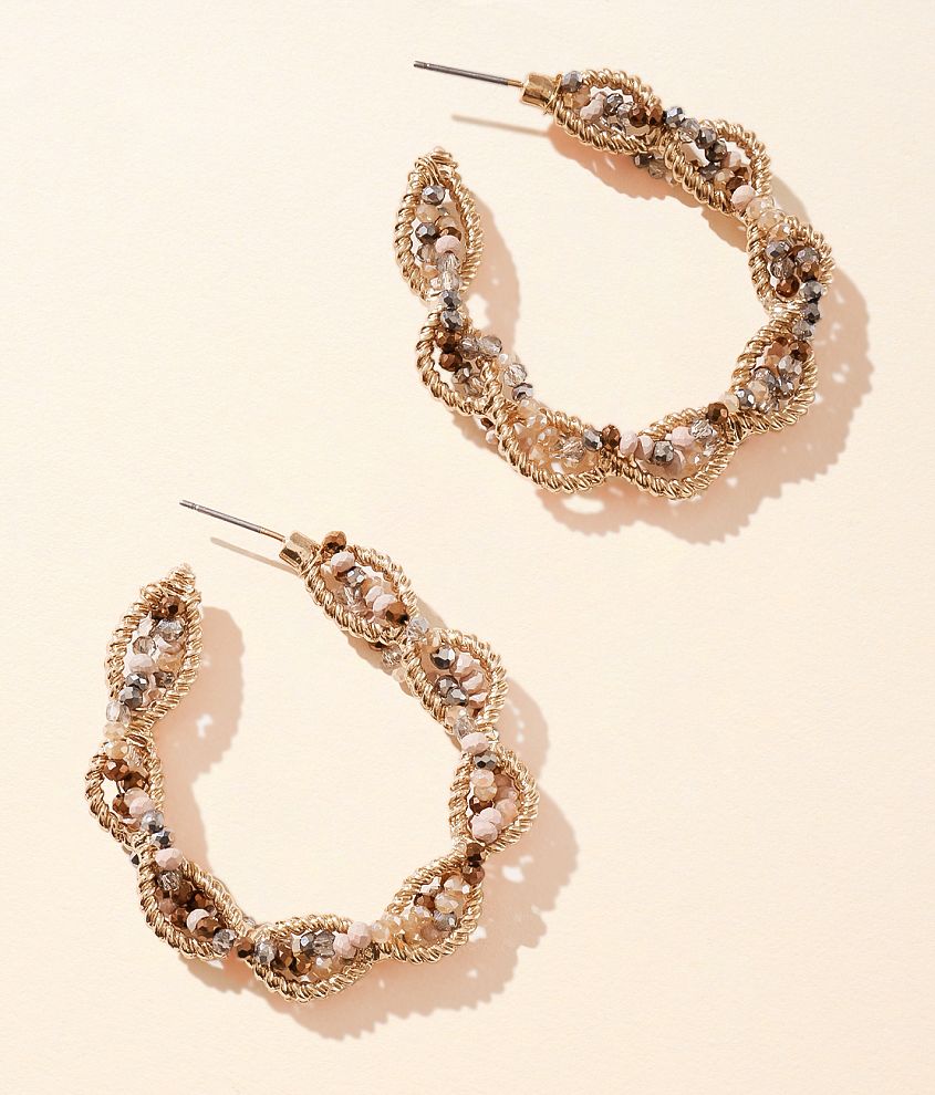 boutique by BKE Twisted Hoop Earring front view