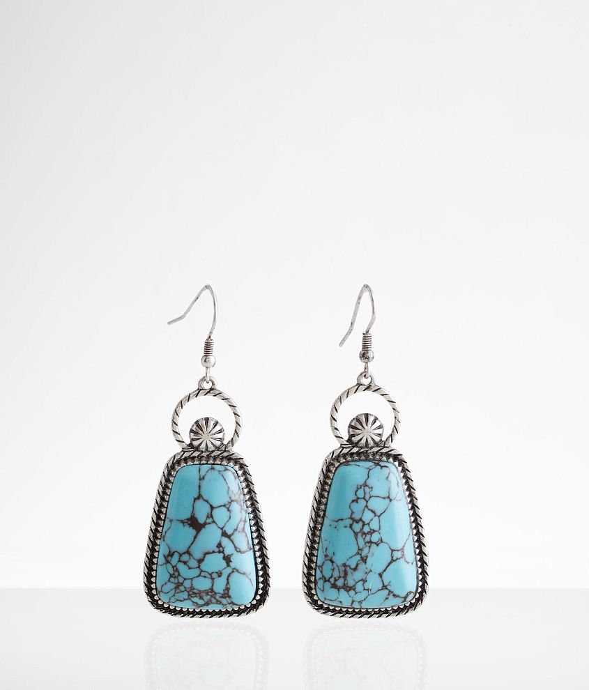 boutique by BKE Western Turquoise Earring front view