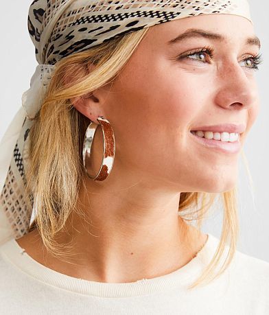 boutique by BKE Cow Print Hoop Earring MISC_DETAIL_2