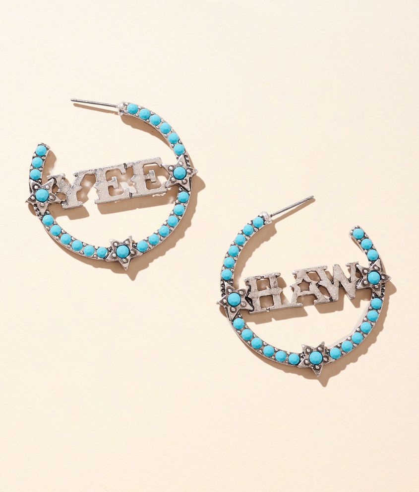 boutique by BKE Yee Haw Western Hoop Earring