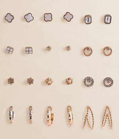 BKE 12 Pack Glitz Earring Set front view