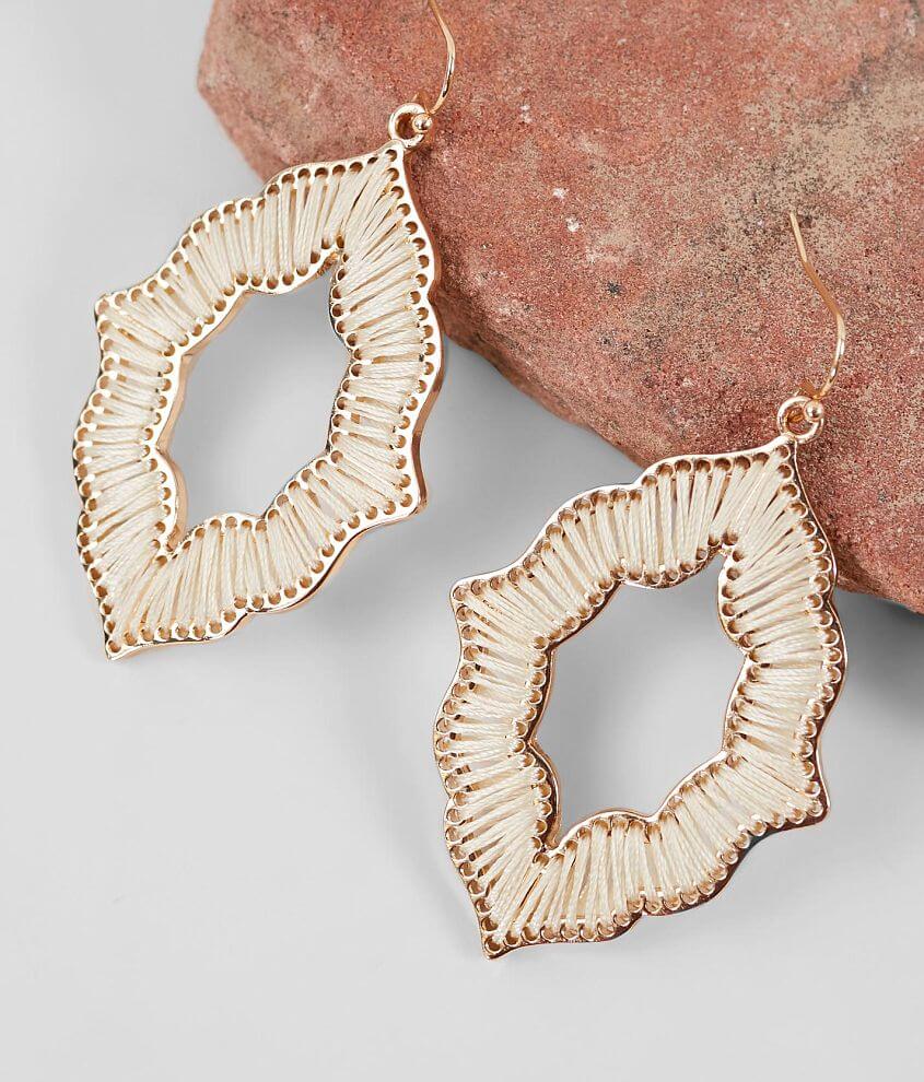 BKE Thread Wrapped Earring Women's Jewelry in Gold Buckle