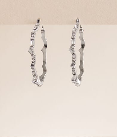 BKE Glitz Hoop Earring front view