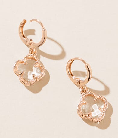 boutique by BKE Clover Hoop Earring front view