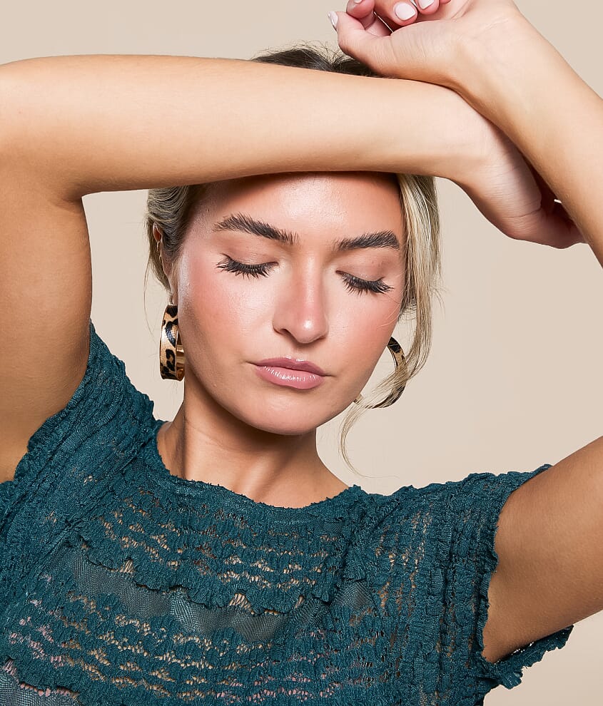 Cheetah Hoop Earring