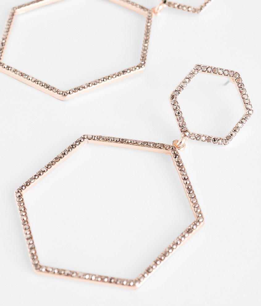 Glitz Hexagon Earring