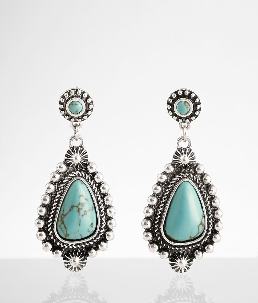 boutique by BKE Statement Turquoise Earring front view
