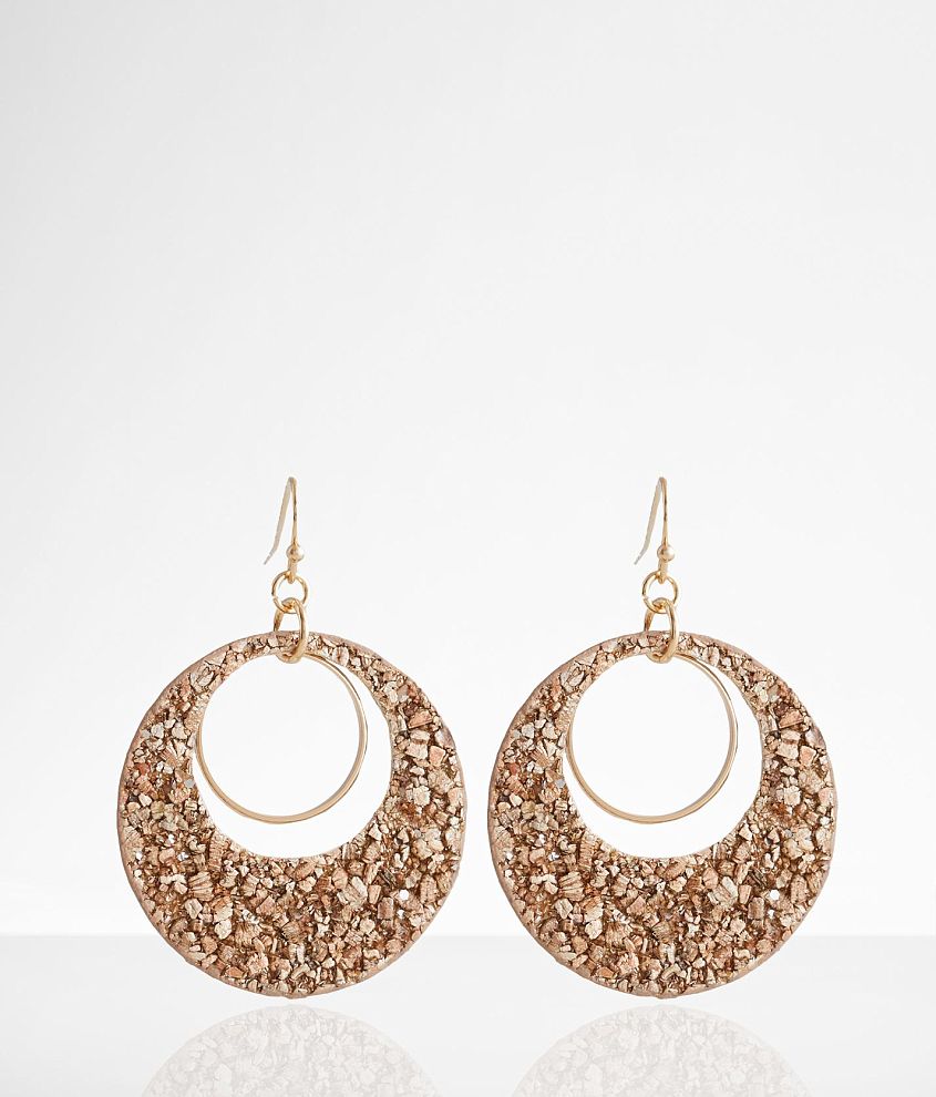 boutique by BKE Cork Drop Earring front view