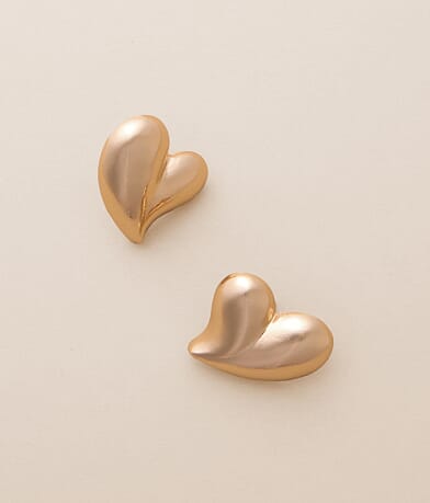 boutique by BKE Heart Earring front view