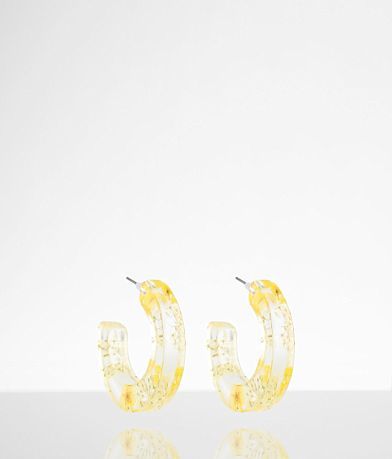 boutique by BKE Floral Resin Earring front view