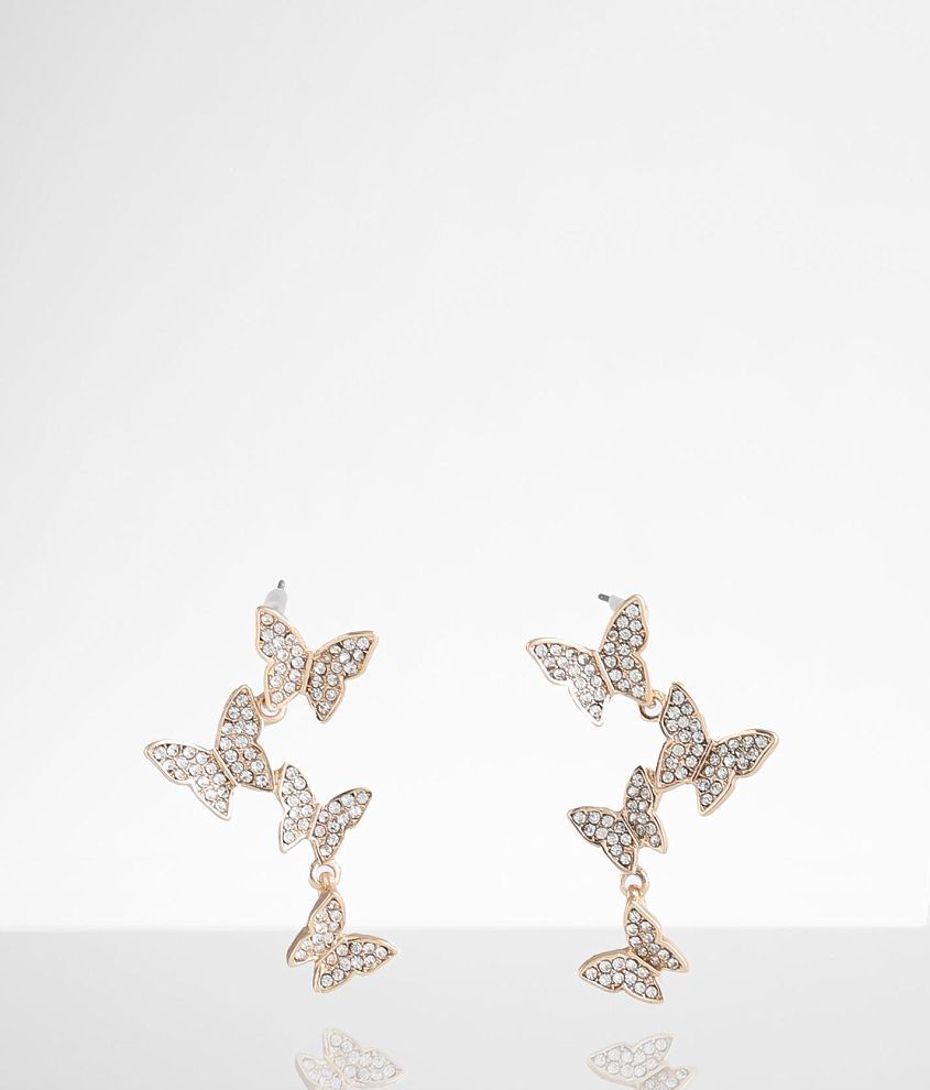 boutique by BKE Glitz Butterfly Earring front view