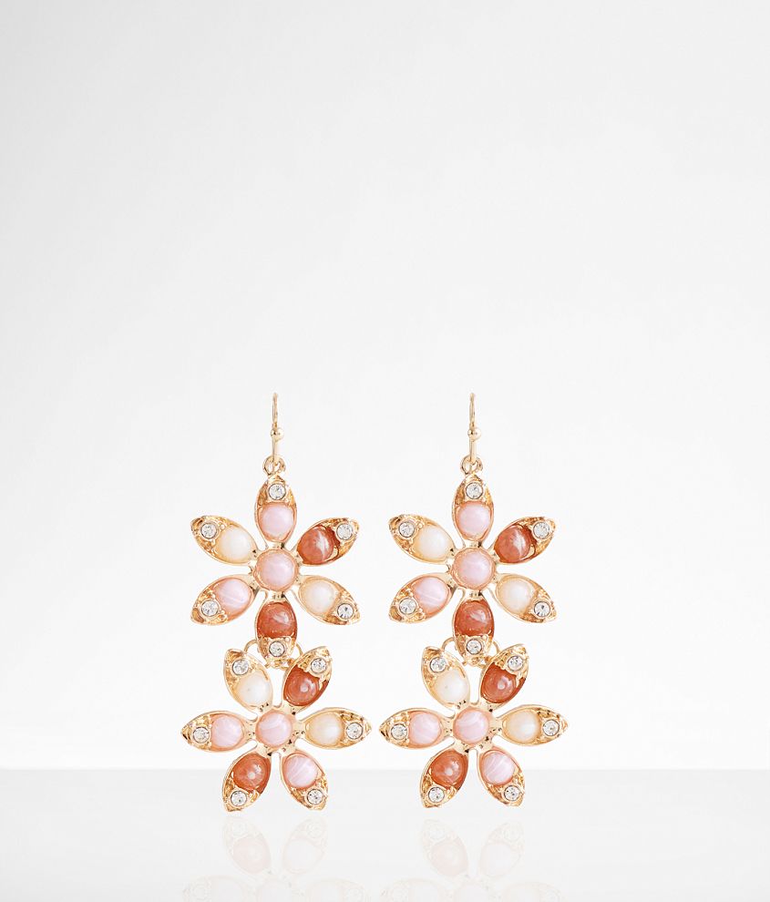 boutique by BKE Floral Drop Earring front view