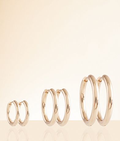 boutique by BKE 3 Pack Hoop Earring Set front view