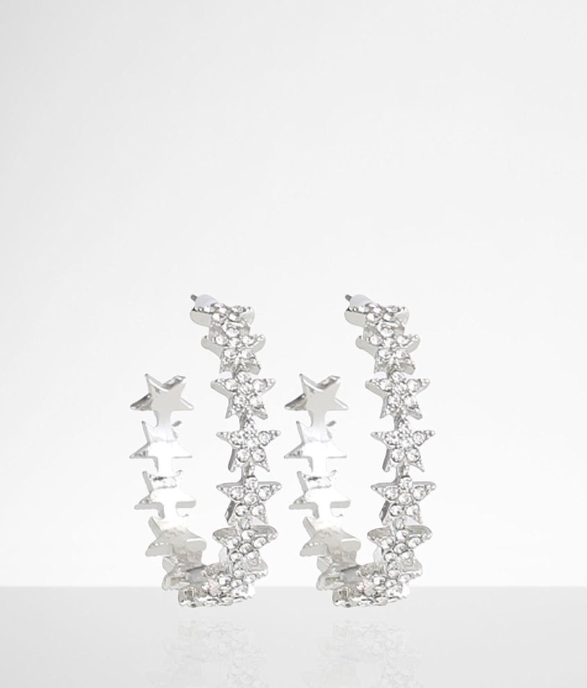 boutique by BKE Star Hoop Earring front view