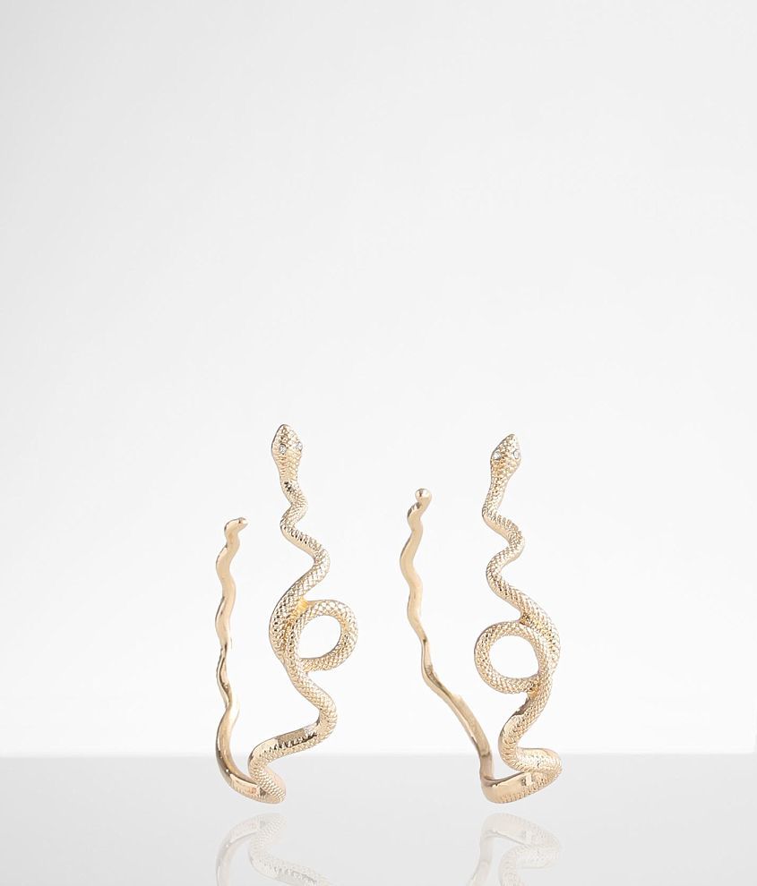 boutique by BKE Snake Hoop Earring front view