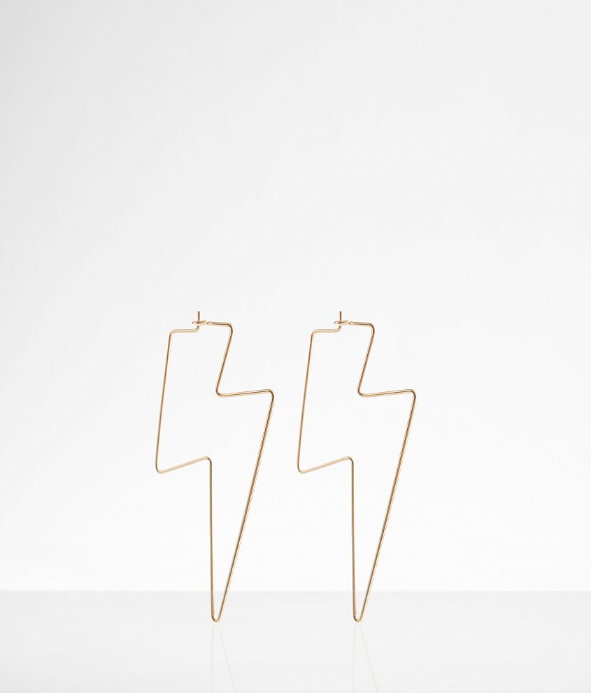 boutique by BKE Lightning Bolt Outline Earring front view