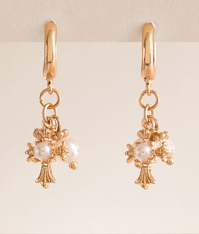 BKE Glitz Cross Earring front view