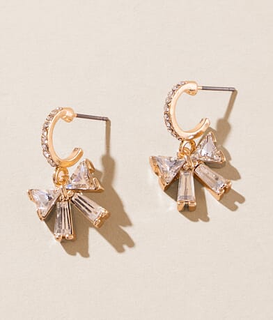 boutique by BKE Glitz Bow Earring front view