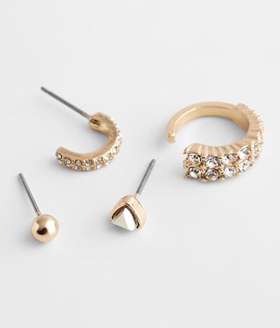 BKE Glitz Earring Cuff Set front view
