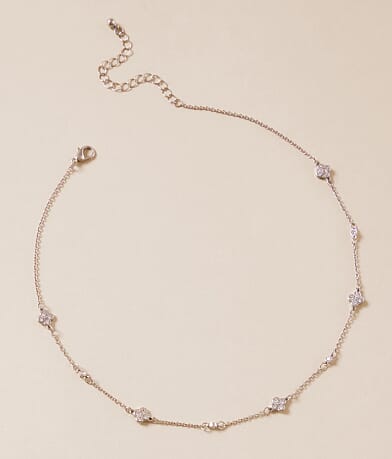 BKE Glitz Clover Necklace front view