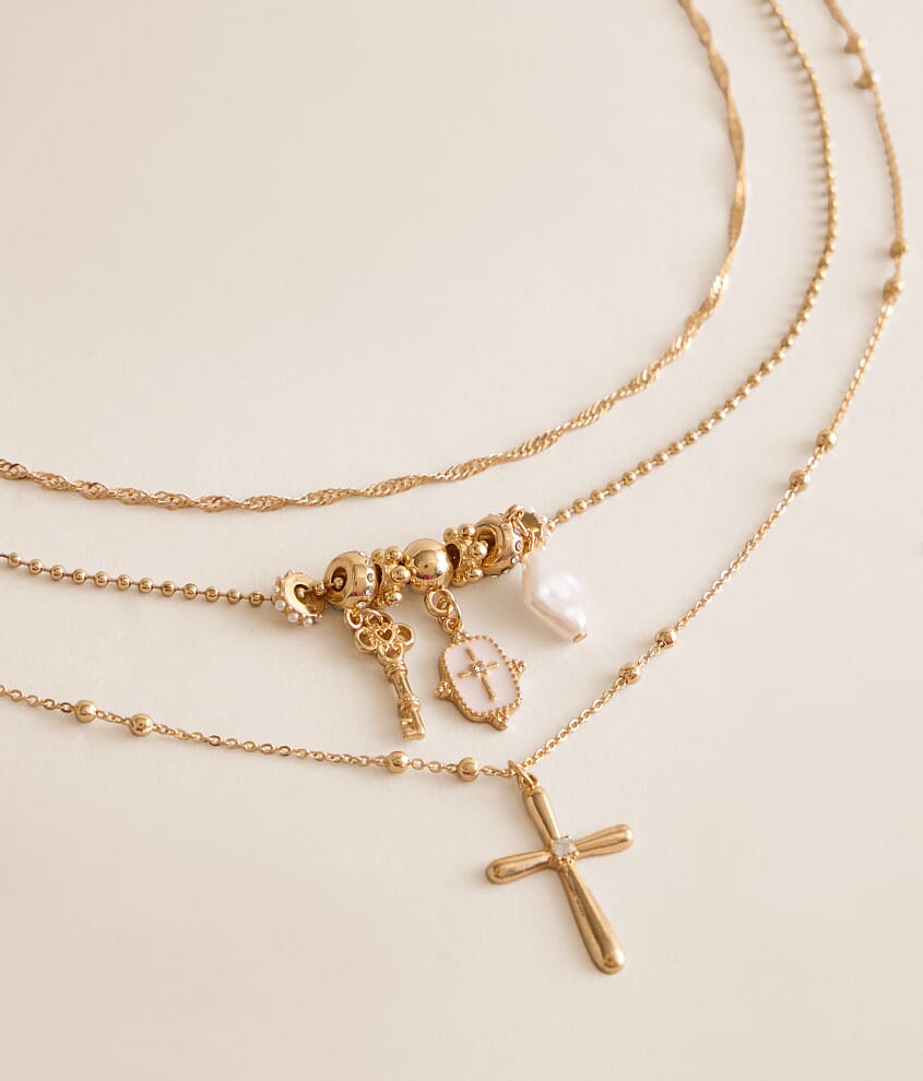 3 Pack Charm Necklace Set