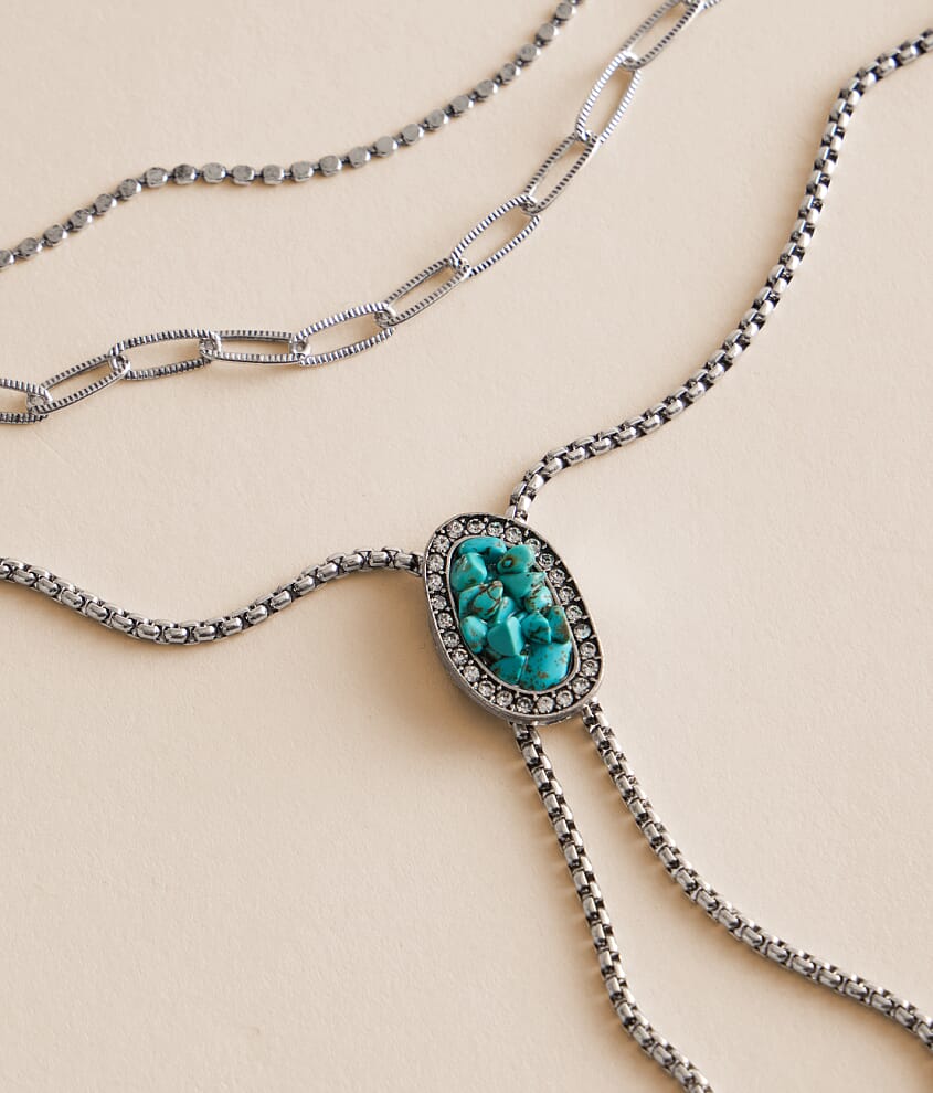 3 Pack Turquoise Stone Necklace Set