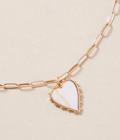 boutique by BKE Heart Necklace front view