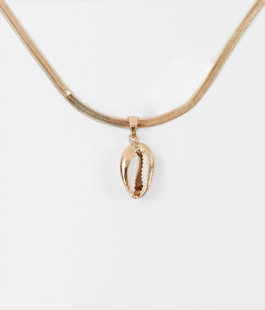 BKE Plated Shell Necklace front view