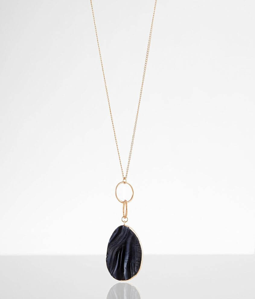 BKE Resin Pendant Necklace front view