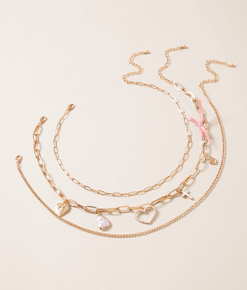 3 Pack Charm Necklace Set