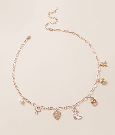 BKE Mixed Girly Charm Necklace front view
