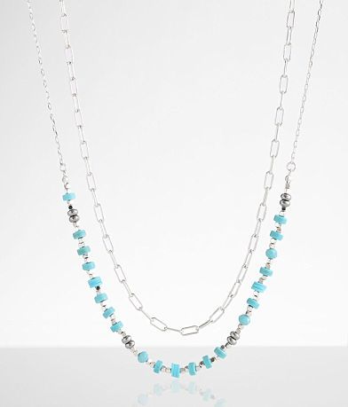 boutique by BKE 2 Pack Beaded Necklace Set front view