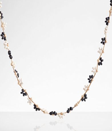 boutique by BKE Flower Bead Necklace front view