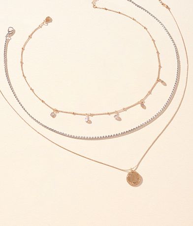 boutique by BKE 3 Pack Mixed Necklace Set front view