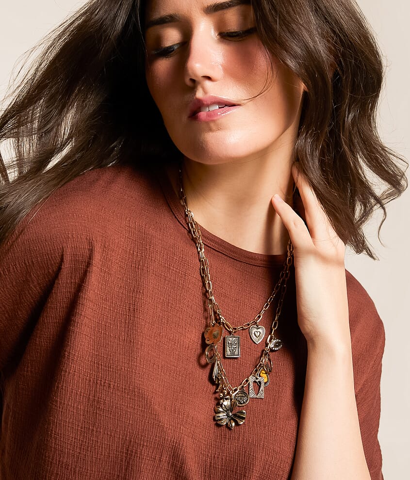 Statement Charm Tiered Necklace