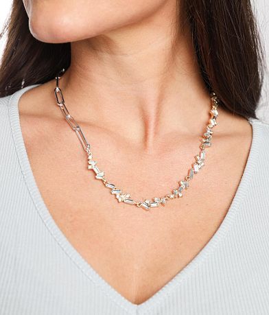 BKE Glitz Paperclip Chain Necklace misc detail 2 view
