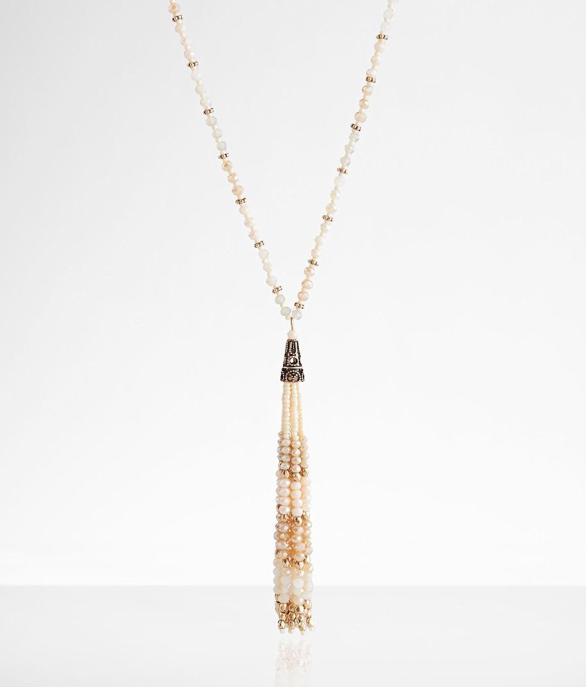 boutique by BKE Long Tassel Necklace front view