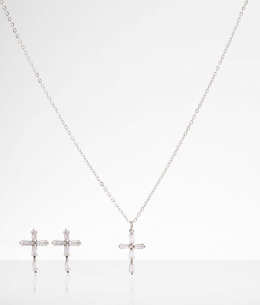 Cross earrings sale and necklace sets