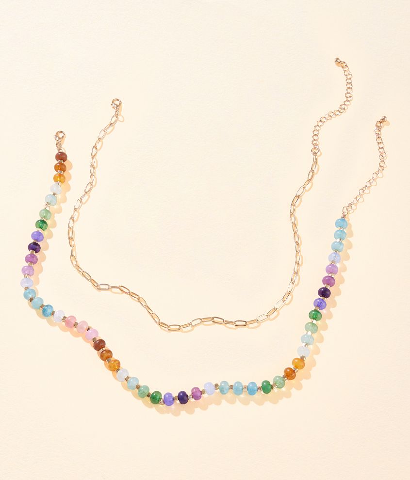 boutique by BKE 2 Pack Beaded Necklace Set