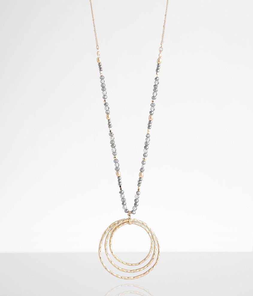 boutique by BKE Layered Circle Pendant Necklace front view
