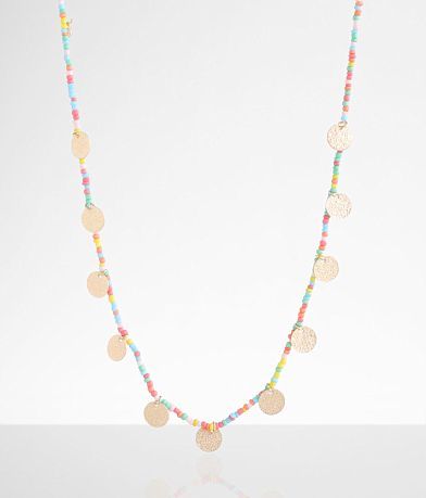 boutique by BKE Neon Seed Bead Necklace front view