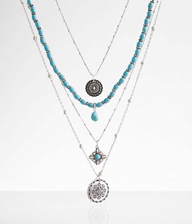 boutique by BKE 4 Pack Western Necklace Set front view