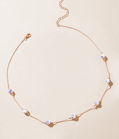 boutique by BKE Floral Bead Necklace front view