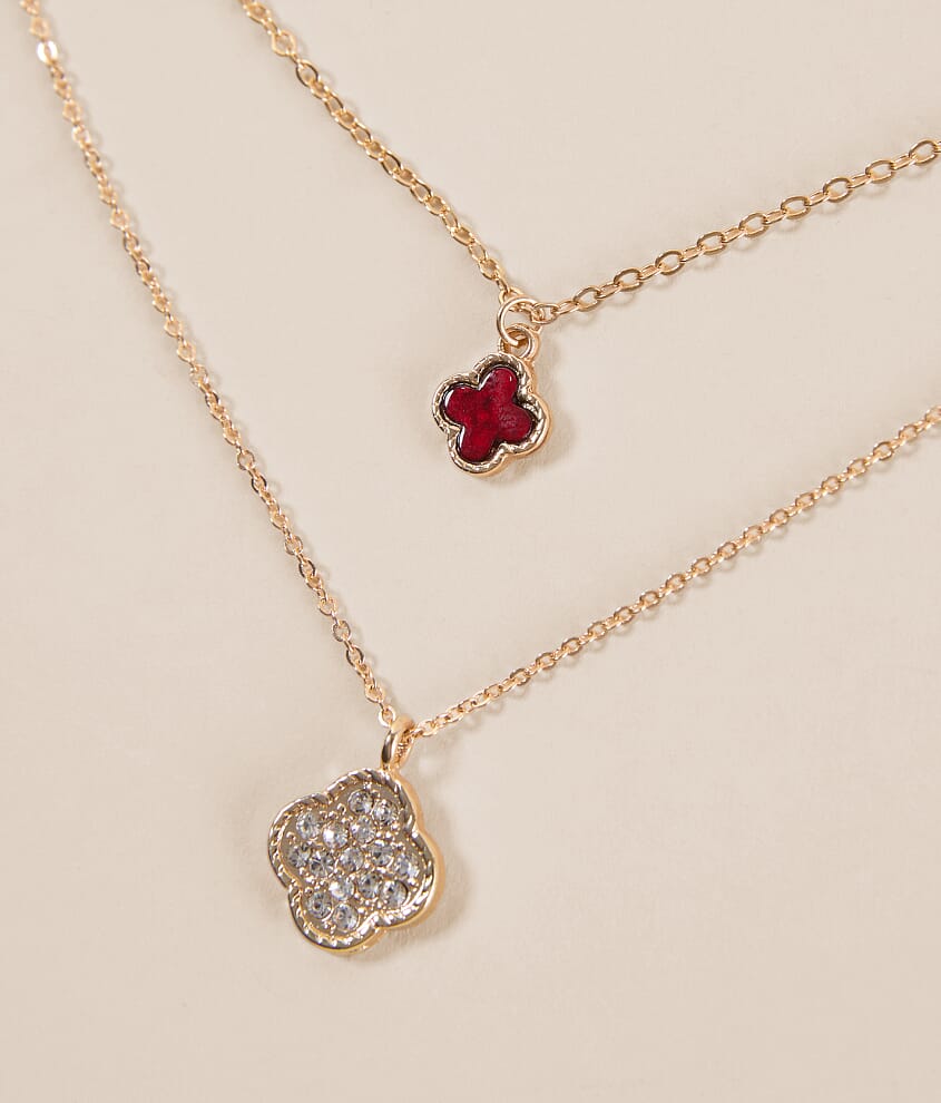 Double Clover Tiered Necklace