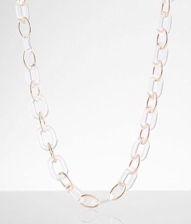 boutique by BKE Lucite Chain Necklace front view