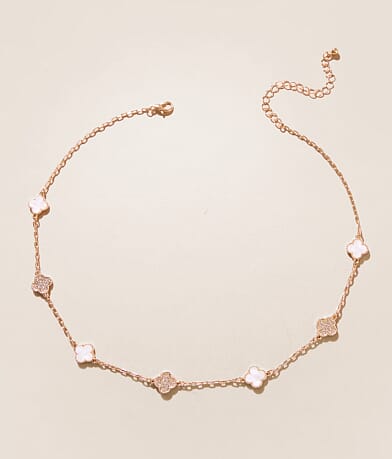 boutique by BKE Multi Clover Necklace front view