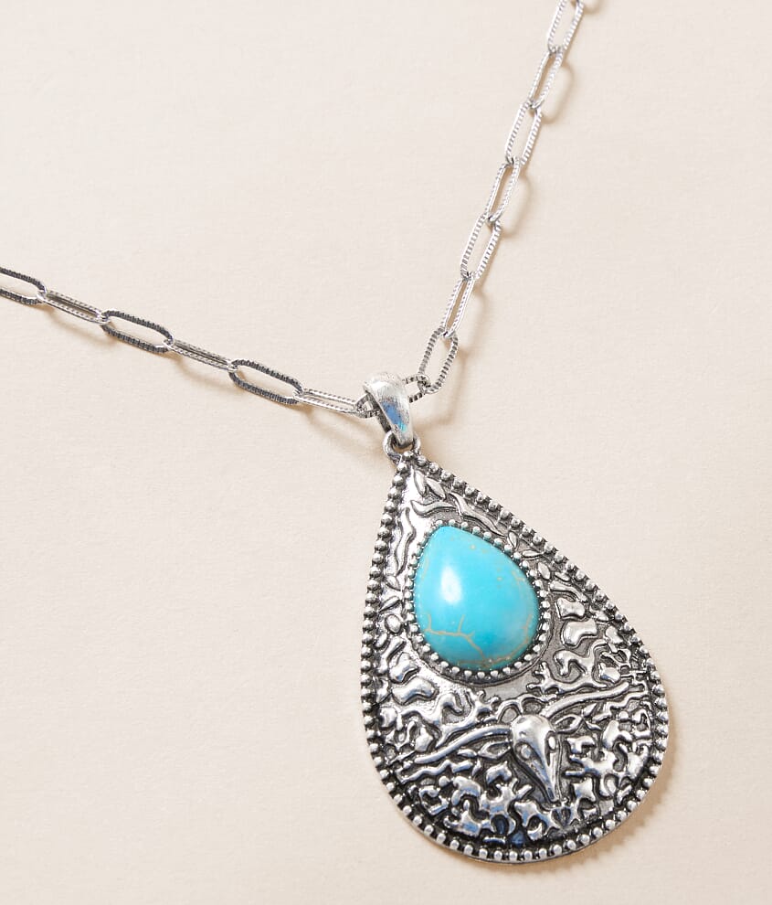 Turquoise Teardrop Necklace